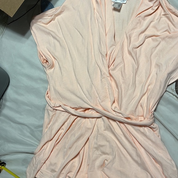 NWOT Venus Pink Dressy Wrap Top - Picture 2 of 5